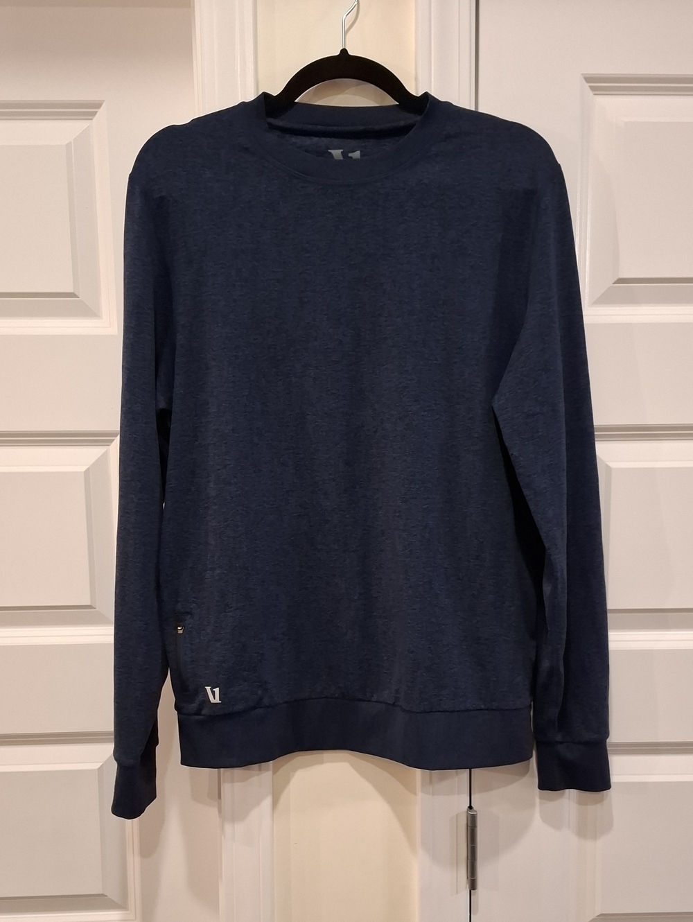 Vuori Mens Ponto Performance Crewneck Sweater Blue Size Medium